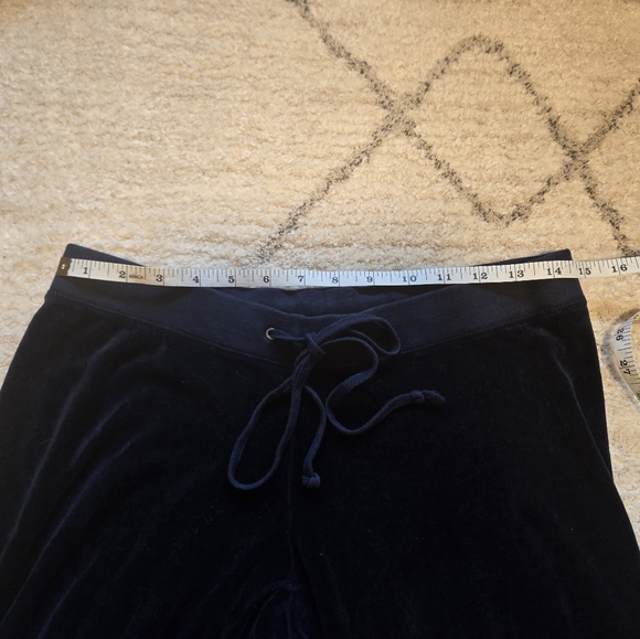 Juicy Couture Navy blue velour track pants size small vintage - Picture 8 of 10